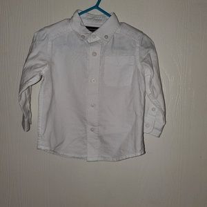 Children's place button down white dress shirt